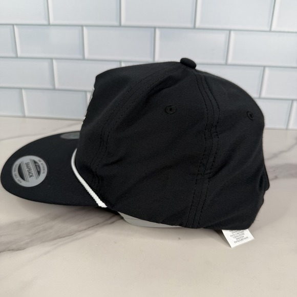 Travis Mathew Hat Cap Snap Back Black Country Club Rope Crest Mens One Size - Picture 6 of 14